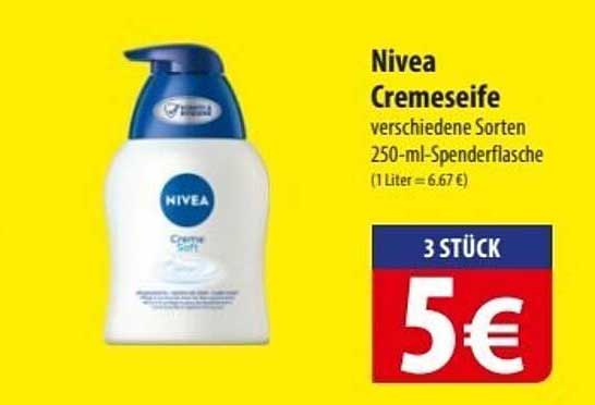 Nivea Cremeseife verschiedene Sorten 250-ml-Spenderflasche