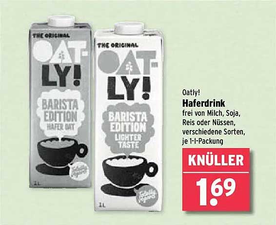 Oatly! Haferdrink Barista Edition 1 l