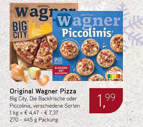 Original Wagner Pizza - Big City oder Piccolinis, verschiedene Sorten