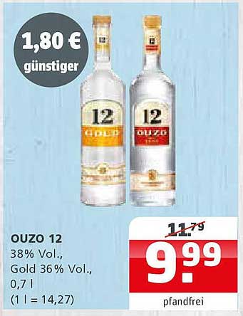 OUZO 12 - 38% Vol. / Gold 36% Vol., 0,7 l