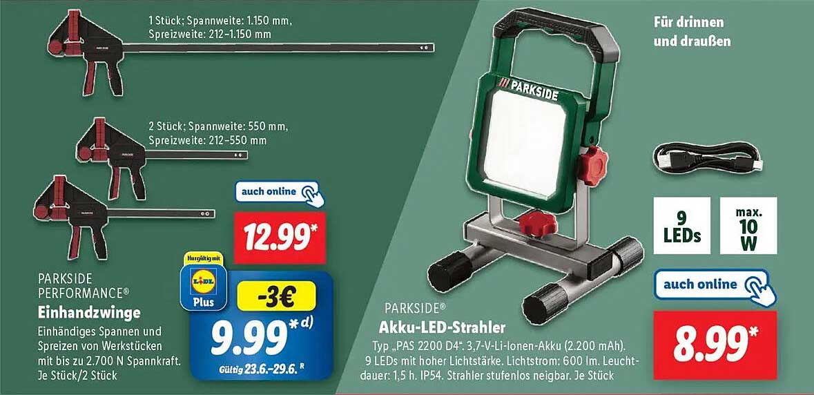 Parkside® Akku-LED-Strahler
