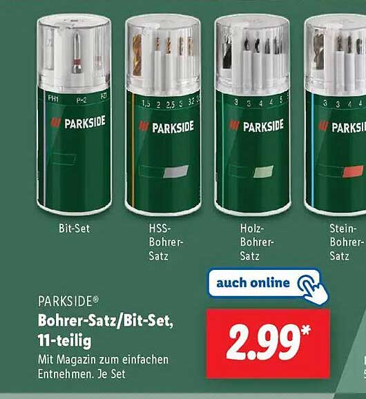 PARKSIDE® Bohrer-Satz/Bit-Set, 11-teilig