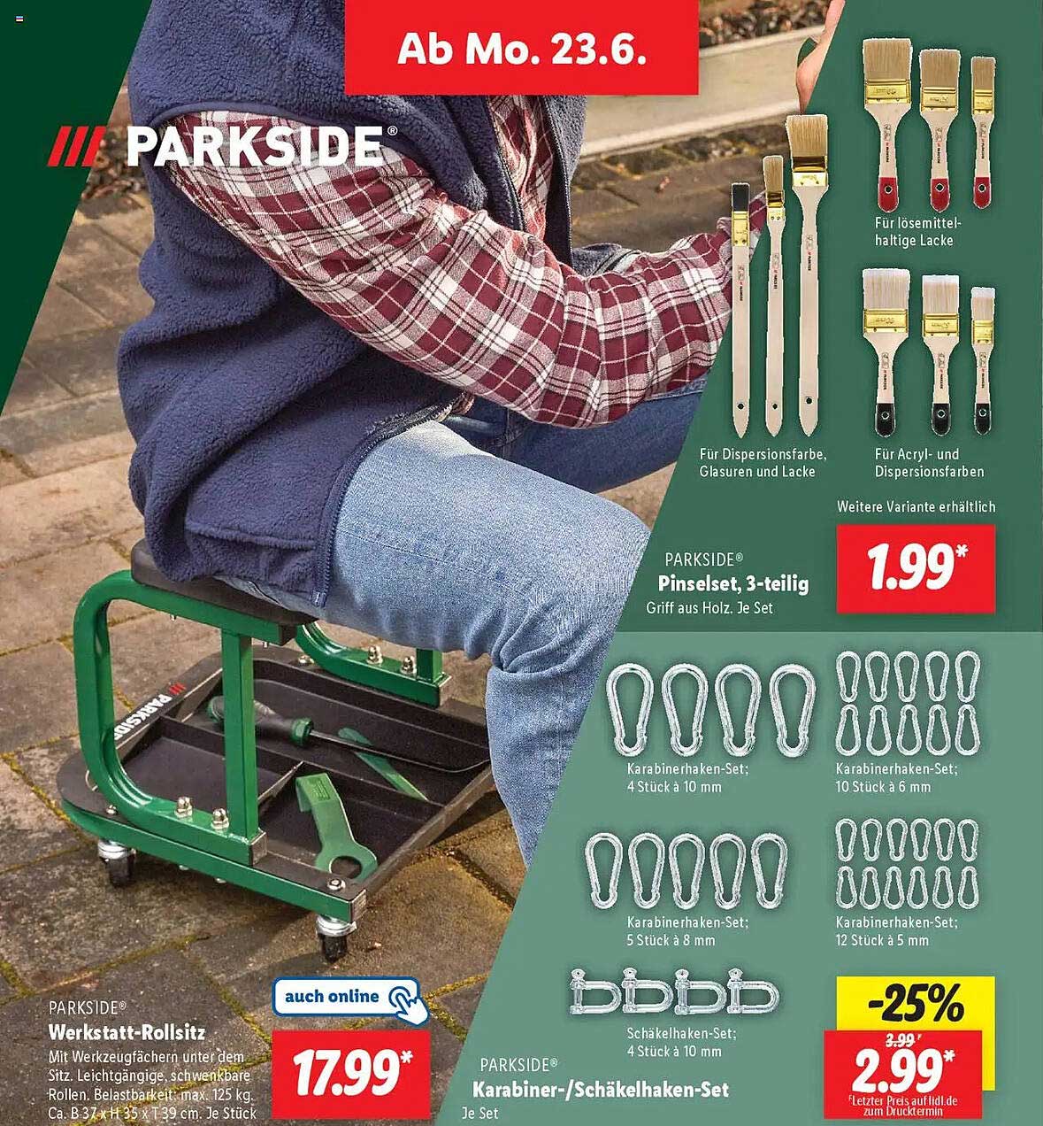 PARKSIDE Pinselse t, 3-teilig – ideal für Ihre Malprojekte