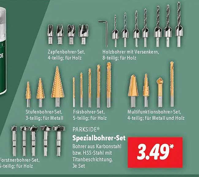 PARKSIDE® Spezialbohrer-Set