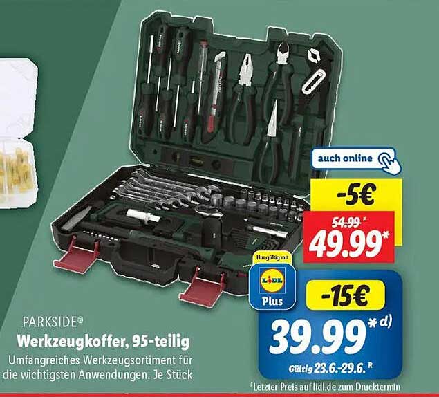 PARKSIDE Werkzeugkoffer, 95-teilig