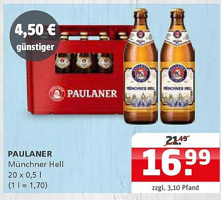 PAULANER Münchner Hell 20 x 0,5 l