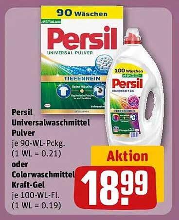 Persil Universalwaschmittel Pulver oder Colorwaschmittel Kraft-Gel