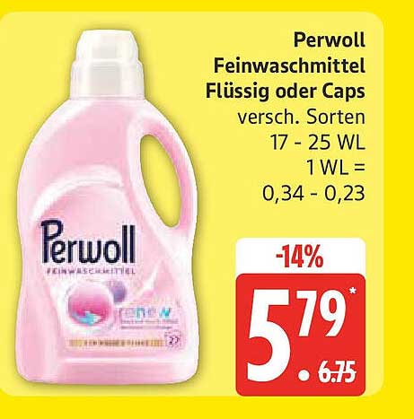 Perwoll Feinwaschmittel Flüssig oder Caps