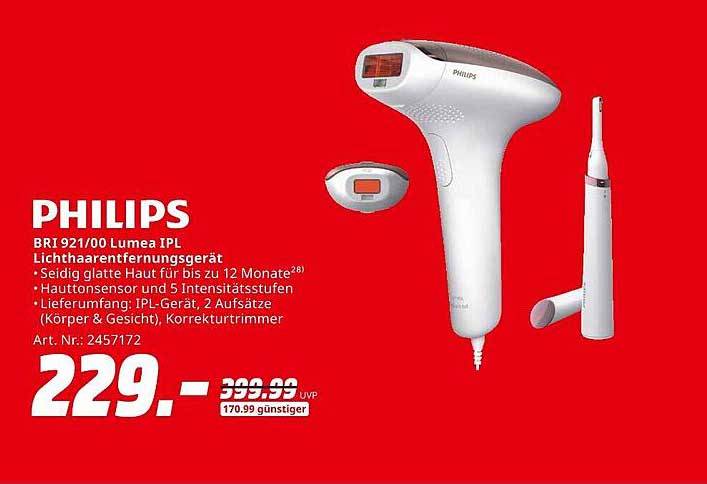 PHILIPS BRI 921/00 Lumea IPL Lichthaarentfernungsgerät