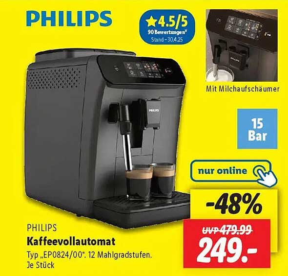 PHILIPS Kaffeevollautomat EP0824/00