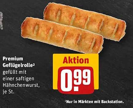 Premium Geflügelrolle - gefüllt mit saftiger Hähnchenwurst, je St.
