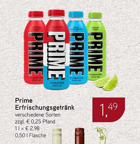 Prime Erfrischungsgetränk - verschiedene Sorten