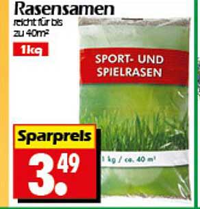Rasensamen Sport- und Spielrasen, 1kg