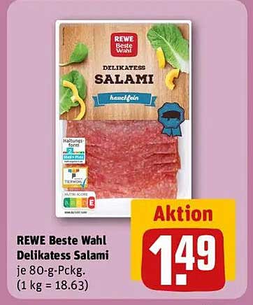 REWE Beste Wahl Delikatess Salami