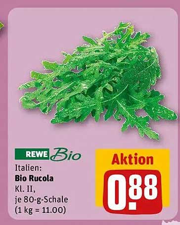 REWE Bio Rucola 80 g – frisch aus Italien für nur 0,88 €!