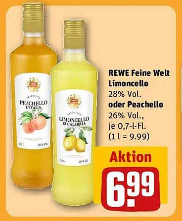 REWE Feine Welt Limoncello oder Peachello – Erfrischung aus Italien