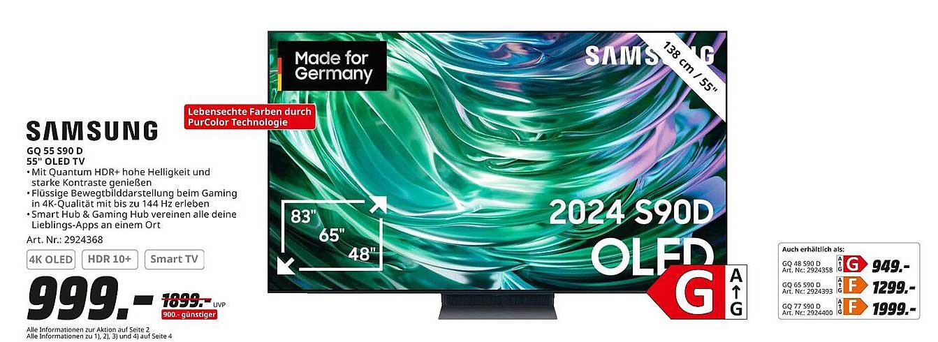 Samsung GQ 55 S90 D 55" OLED TV