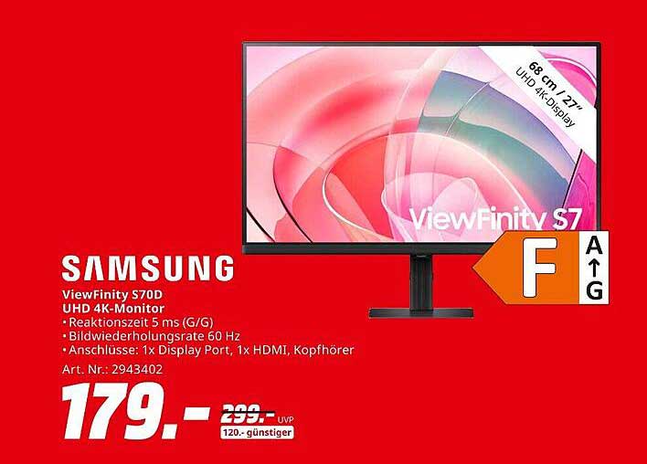 Samsung ViewFinity S70D UHD 4K-Monitor
