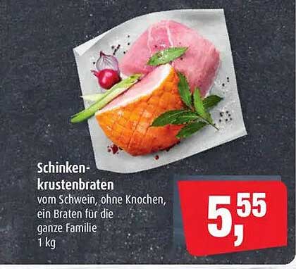Schinkenkrustenbraten vom Schwein, ohne Knochen – ein Braten für die ganze Familie 1 kg