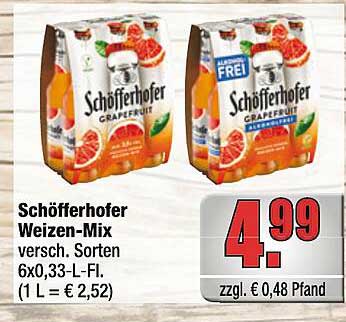 Schöfferhofer Weizen-Mix versch. Sorten 6x0,33-L-Fl.