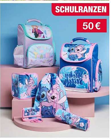 Schulranzen-Set mit Stitch-Motiv für 50 €