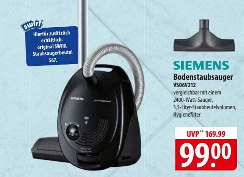 SIEMENS Bodenstaubsauger VSO6V212