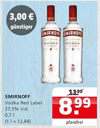SMIRNOFF Vodka Red Label 0,7 l