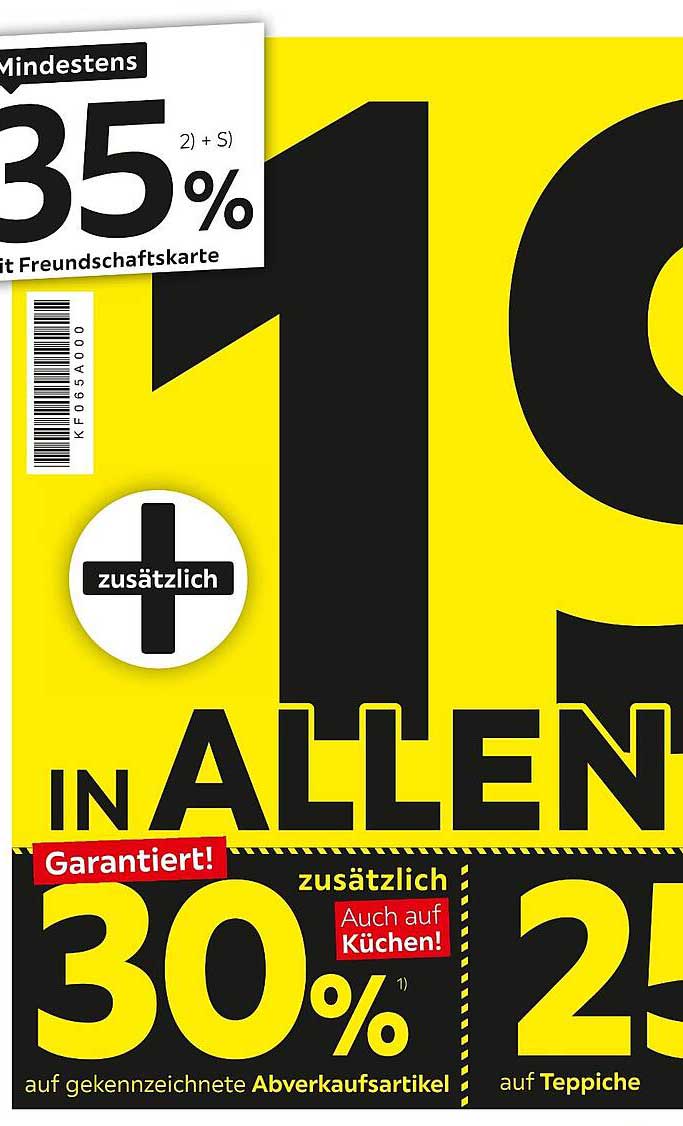 Sonderaktion: 35% Rabatt auf alle Artikel bei XXXLutz