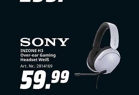 SONY INZONE H3 Over-ear Gaming Headset Weiß