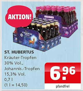 ST. HUBERTUS Kräuter-Tropfen 30% Vol. & Johannis-Tropfen 15,3% Vol. (0,7 l)