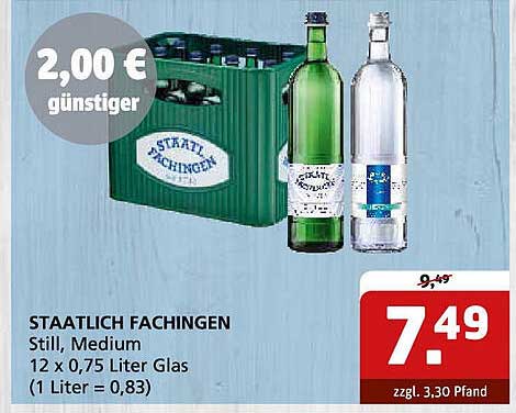 STAATLICH FACHINGEN Still, Medium 12 x 0,75 Liter Glas