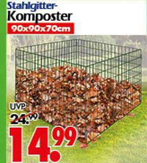 Stahlgitter-Komposter 90x90x70cm