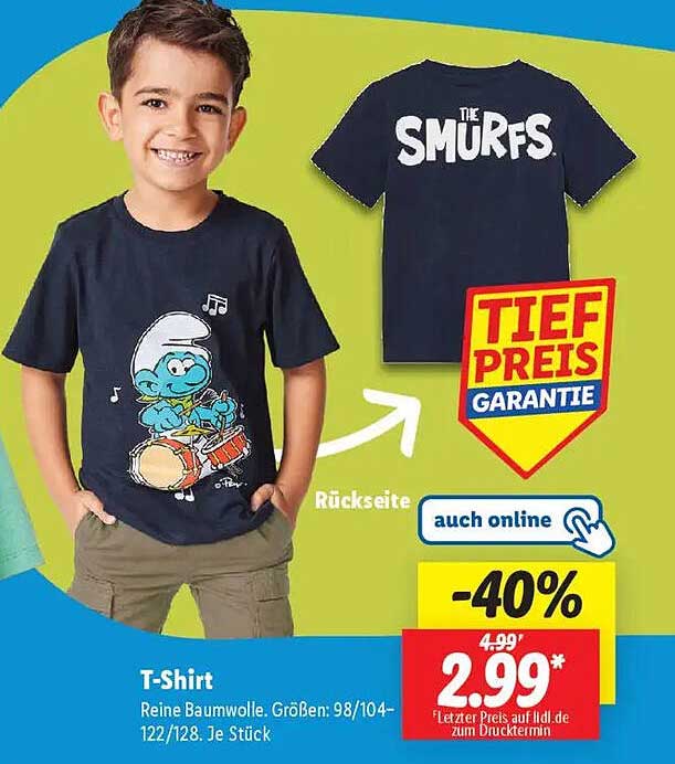 T-Shirt mit den Schlümpfen – Nur 2,99€