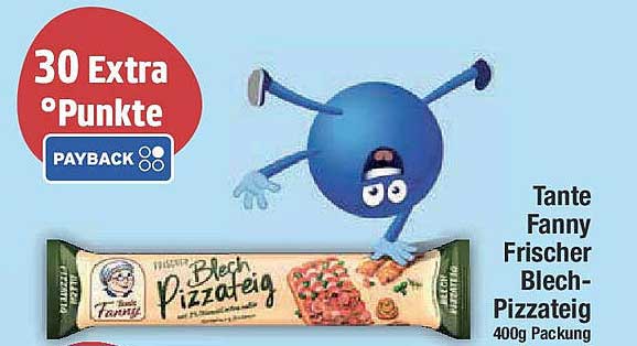 Tante Fanny Frischer Blech-Pizzateig 400g Packung