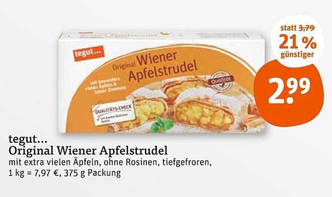 tegut... Original Wiener Apfelstrudel 375 g