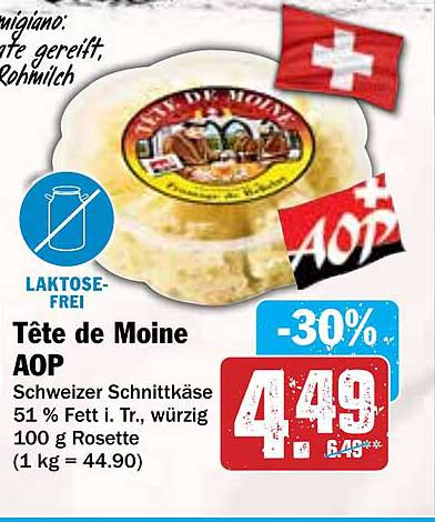 Tête de Moine AOP - Schweizer Schnittkäse