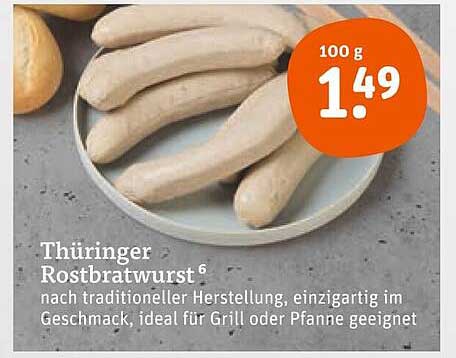 Thüringer Rostbratwurst  nach traditioneller Herstellung