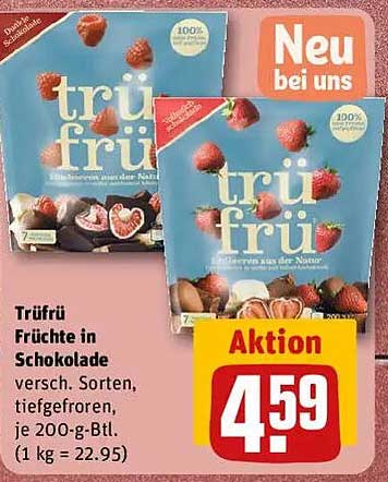 Trüfrü Früchte in Schokolade, 200-g-Btl.