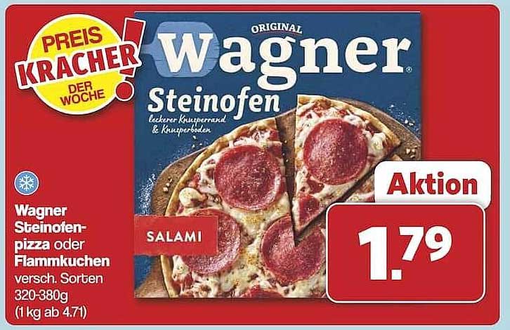Wagner Steinofen-Pizza oder Flammkuchen - verschiedene Sorten 320-380g