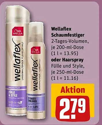 Wella Professionals Wellaflex Schaumfestiger 2-Tages-Volumen oder Haarspray Fülle und Style