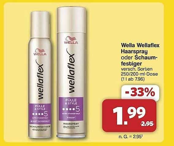 Wella Wellaflex Haarspray oder Schaumfestiger - 250/200-ml-Dose