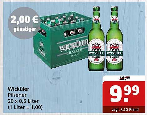 Wicküler Pilsener 20 x 0,5 Liter - Jetzt nur 9,99 €!