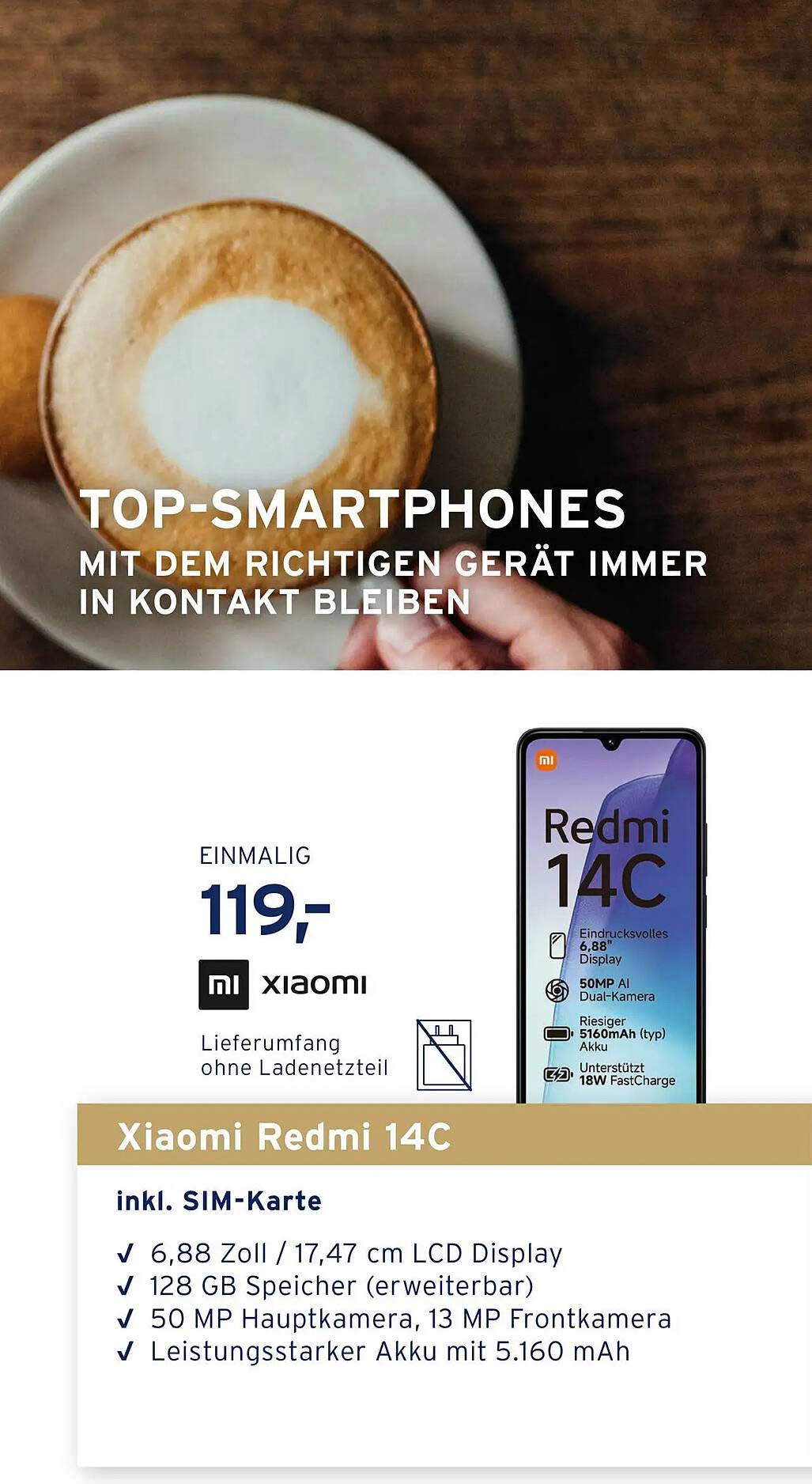 Xiaomi Redmi 14C inkl. SIM-Karte