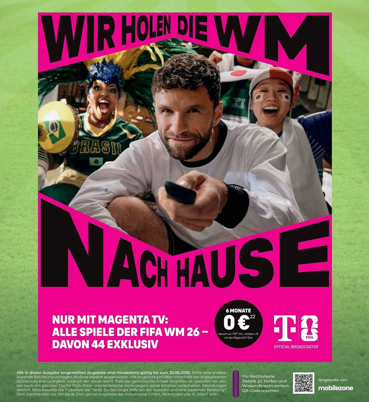 NUR MIT MAGENTA TV: ALLE SPIELE DER FIFA WM 26 – DAVON 44 EXKLUSIV