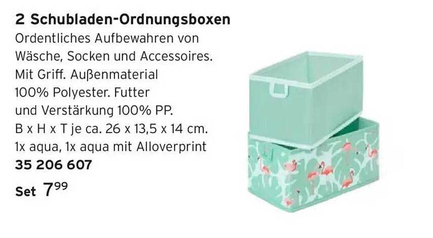 2 Schubladen-Ordnungssboxen