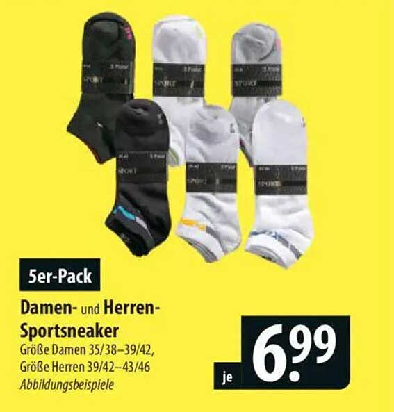 5er-Pack Damen- und Herren-Sportsneaker