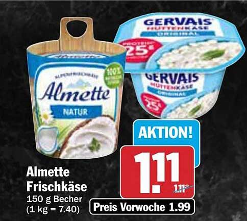 Almette Frischkäse 150 g Becher - jetzt zum Sonderpreis!
