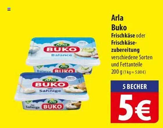 Arla Buko Frischkäse oder Frischkäse-Zubereitung 200 g
