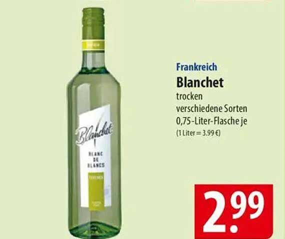 Blanchet trockener Weißwein 0,75-Liter-Flasche