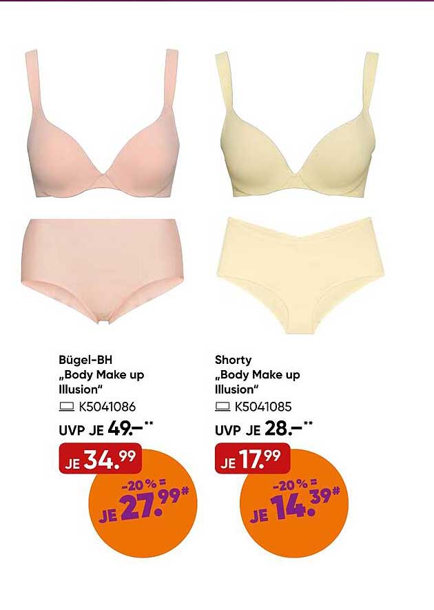Bügel-BH „Body Make up Illusion“ und Shorty „Body Make up Illusion“